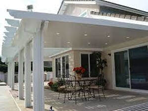 neatly installed patio awning